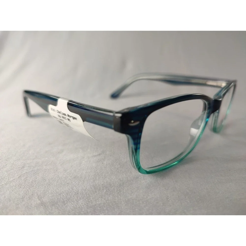 Chelsea Morgan CMM 6001 Blue Teal Kids‎ Rectangular Eyeglass Frames 48-17-135